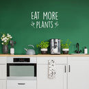 Vinyl Wall Art Decal - Eat More Plants - 15" x 25" - Trendy Motivational Minimal Quote Sticker For Family Home Office Living Room Entryway Plants Health Patio Decor 2