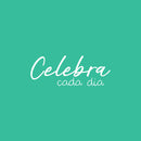 Vinyl Wall Art Decal - Celebra Cada Dia / Celebrate Every Day - 9.5" x 25" - Trendy Lovely Positive Inspirational Spanish Quote Sticker For Bedroom Living Room School Coffee Shop Office Decor 1