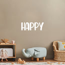 Vinyl Wall Art Decal - Happy - 9" x 25" - Modern Inspirational Positive Self-Esteem Quote Sticker For Home Office Bedroom Closet Living Room Coffee Shop Decor 2