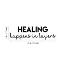 Vinyl Wall Art Decal - Healing Happens In Layers - 7" x 25" - Modern Inspirational Optimism Quote Sticker for Home Bedroom Living Room Makeup Mirror Therapist Office Decor 4