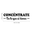 Vinyl Wall Art Decal - Concéntrate En Lo Que Si Tienes / Focus On What You Do Have - 7. Trendy Positive Spanish Quote Sticker For Bedroom Living Room School Office Decor 4