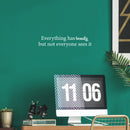Vinyl Wall Art Decal - Everything Has Beauty But Not Everyone Sees It - 5.3" x 25" - Trendy Fun Positive Feminine Quote Sticker For Bedroom Closet Boutique Beauty Salon Office Decor 2