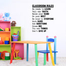 Vinyl Wall Art Decal - Classroom Rules - 28" x 22" - Trendy Inspiring Positive Classroom Quote Sticker For Playroom School Office Library Educational Decor 3