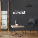 Vinyl Wall Art Decal - Enjoy Every Moment - 7" x 25" - Modern Motivational Life Quote Sticker For Home School Classroom Living Room Work Office Path Bedroom Decor 3