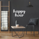 Vinyl Wall Art Decal - Happy Hour - 15" x 25" - Trendy Lovely Inspirational Fun Positive Quote Sticker For Home Kids Room Playroom Daycare School Office Coffee Shop Storefront Decor 2