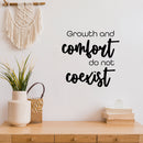 Vinyl Wall Art Decal - Growth And Comfort Do Not Coexist - - Trendy Motivational Positive Lifestyle Quote Sticker For Home Office Work CrossFit Center Gym Fitness Decor 2