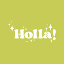 Vinyl Wall Art Decal - Holla / Hola - 9" x 20" -Trendy Inspirational Fun Design Spanish Quote Sticker For Home Living Room Doors Windows School Office Storefront Coffee Shop Decor 1