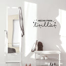 Vinyl Wall Art Decal - Hecha Para Brillar / Made To Shine - 9" x 25" - Trendy Motivational Feminism Spanish Quote Sticker For Girls Home Office Bedroom Living Room Decor 3
