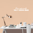 Vinyl Wall Art Decal - Eres Suficiente Tal Y Como Eres / You Are Enough Just The Way You Are - 6" x 25" - Inspiring Self Esteem Spanish Quote Sticker For Bedroom Closet Living Room Decor 2