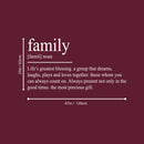 Vinyl Wall Art Decal - Family Definition - 25" x 47" - Modern Lovely Inspirational Quote Sticker For Home Bedroom Closet Living Room Family Room Dining Room Playroom Coffee Shop Decor 4