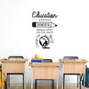 Vinyl Wall Art Decal - Education Is The Most Powerful - 23" x 16" - Inspiring Lovely Educational Back to School Design Sticker For Classroom Kids Room Home Kindergarten Fun Playroom Preschool Decor 3
