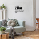Vinyl Wall Art Decal - Fika Definition - 15" x 11" - Trendy Positive Funny Quote Sticker For Home Pet Bedroom Living Room Coffee Shop Vet Office Decor 2