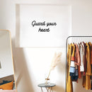 Vinyl Wall Art Decal - Guard Your Heart - Modern Inspirational Lovely Self Esteem Quote Sticker For Home Bedroom Closet Living Room Playroom Family Room Coffee Shop Decor 2