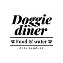 Vinyl Wall Art Decal - Doggie Diner - 10" x 8" - Dogs Food Water Space Modern Funny Pet Quote Sticker For Home Office Living Room Bedroom Dog Lovers Decor 1