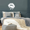 Vinyl Wall Art Decal - Dripping Lips - 23" x 22" - Trendy Motivational Quote Sticker For Bedroom Office Closet Make Up Mirror Boutique Beauty Salon Decor 3