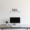 Vinyl Wall Art Decal - First Attempt In Learning - 7. Trendy Motivational Positive Vibes Quote Sticker For Home Kids Bedroom Playroom School Office Gym Fitness Decor 2