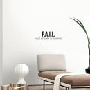 Vinyl Wall Art Decal - First Attempt In Learning - 7. Trendy Motivational Positive Vibes Quote Sticker For Home Kids Bedroom Playroom School Office Gym Fitness Decor 3