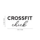 Vinyl Wall Art Decal - CrossFit Chick - 12.5" x 30" - Trendy Motivating Positive Healthy Quote Kettlebell Design Sticker For Workout Room Yoga CrossFit Center Gym Fitness Lifestyle Decor 4