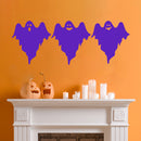 Vinyl Wall Art Decal - Ghost Trio - 19" x 21" Each -Seasonal Movie Props Trendy Funny Halloween Quote Sticker For School Classroom Entryway Living Room Storefront Coffee Shop Spooky Decor 3