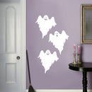 Vinyl Wall Art Decal - Ghost Trio - 19" x 21" Each -Seasonal Movie Props Trendy Funny Halloween Quote Sticker For School Classroom Entryway Living Room Storefront Coffee Shop Spooky Decor 2
