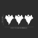 Vinyl Wall Art Decal - Ghost Trio - 19" x 21" Each -Seasonal Movie Props Trendy Funny Halloween Quote Sticker For School Classroom Entryway Living Room Storefront Coffee Shop Spooky Decor 4
