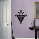 Vinyl Wall Art Decal - Halloween Party Come In - From - Seasonal Welcome Sign Horror Scarecrow Shape Quote Sticker For Entryway Storefront Office Living Room Scary Spooky Decor 3