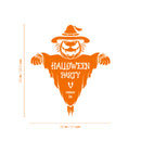 Vinyl Wall Art Decal - Halloween Party Come In - From 20" x 23" - Seasonal Welcome Sign Horror Scarecrow Shape Quote Sticker For Entryway Storefront Office Living Room Scary Spooky Decor 4