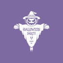 Vinyl Wall Art Decal - Halloween Party Come In - From 20" x 23" - Seasonal Welcome Sign Horror Scarecrow Shape Quote Sticker For Entryway Storefront Office Living Room Scary Spooky Decor 1