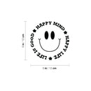 Vinyl Wall Art Decal - Happy Mind Happy Life - 5" x 5" - Funny Adult Joke Quote Sticker For Bedroom Mirror Make Up Notebooks Laptops Mugs Thermos Car Bumpers Windows Decor 4