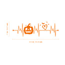 Vinyl Wall Art Decal - Heart Bit Halloween - 33.5" x 11" - Scary Pumpkin Face Seasonal Quote Sticker For Entryway Storefront Office Living Room Horror Spooky Decor 4