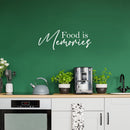 Vinyl Wall Art Decal - Food Is Memories - Trendy Inspirational Lovely Good Vibes Quote Sticker For Home Kitchen Dining Room Restaurant Coffee Shop Storefront Decor 5