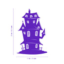 Vinyl Wall Art Decal - Haunted House - 25" x 17" - Spooky Mansion Design Seasonal Halloween Quote Sticker For Entryway Storefront Office Living Room Scary Spooky Decor 4
