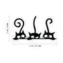 Vinyl Wall Art Decal - Halloween 3 Curious Cats - 15" x 27" - Trendy Lovely Funny Seasonal Design Sticker For Home Family Room Windows Entry Doors Office Coffee Shop School Spooky Decor 4