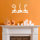 Vinyl Wall Art Decal - Halloween 3 Curious Cats - 15" x 27" - Trendy Lovely Funny Seasonal Design Sticker For Home Family Room Windows Entry Doors Office Coffee Shop School Spooky Decor 3