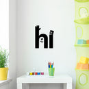 Vinyl Wall Art Decal - Hi Face - 14.5" x 12" - Trendy Inspirational Educational Back to School Design Sticker For Classroom Kids Room Home Kindergarten Funny Playroom Preschool Decor 3