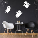 Vinyl Wall Art Decal - Ghost - 33" x 13" - Seasonal Cute Shape Horror Sticker For Entryway Storefront Office Living Room Window School Classroom Scary Spooky Decor 3