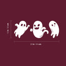 Vinyl Wall Art Decal - Ghost - 33" x 13" - Seasonal Cute Shape Horror Sticker For Entryway Storefront Office Living Room Window School Classroom Scary Spooky Decor 4