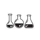 Vinyl Wall Art Decal - Chemical Set - Modern Motivational Cute Science Sticker For Children Home Office Nursery Bedroom School Classroom Educational Kids Room Decor 1