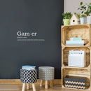 Vinyl Wall Art Decal - Gam Er. A Person Who Has Realized That Real Life Is Too Boring - 8.5" x 25" - Trendy Funny Positive Quote Sticker For Home Playroom Gaming Room Classroom Office Decor 3
