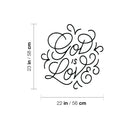Vinyl Wall Art Decal - God Is Love - 23" x 22" - Trendy Inspirational Spiritual Religious Quote Sticker For Home Office Church Living Room Bedroom Decor 4
