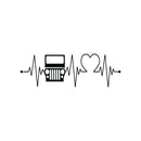 Vinyl Wall Art Decal - Heart Beat Car - 10.5" x 4" - Modern Motivational Quote For Bedroom Mirror Notebooks Laptops Mugs Thermos Cars Window Bumper Sticker Windows Decor 1