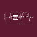 Vinyl Wall Art Decal - Heart Beat Car - 10.5" x 4" - Modern Motivational Quote For Bedroom Mirror Notebooks Laptops Mugs Thermos Cars Window Bumper Sticker Windows Decor 4