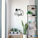 Vinyl Wall Art Decal - Hello Fall - 17" x 19" - Modern Lovely Autumn Pumpkins Season Design Sticker For Home Family Room Playroom School Office Coffee Shop Doors Windows Storefront Decor 3