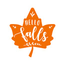 Vinyl Wall Art Decal - Hello Fall - Modern Inspiring Lovely Autumn Leaf Season Design Sticker For Home Family Room School Office Coffee Shop Doors Windows Storefront Decor 2