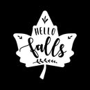 Vinyl Wall Art Decal - Hello Fall - 13" x 12" - Modern Inspiring Lovely Autumn Leaf Season Design Sticker For Home Family Room School Office Coffee Shop Doors Windows Storefront Decor 1