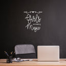 Vinyl Wall Art Decal - Girls Are Made Of Magic - 17" x 18.5" - Modern Inspirational Cute Quote Sticker For Home School Kids Room Office Teen Bedroom Living Room Classroom Decor 2