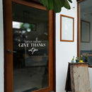 Vinyl Wall Art Decal - Gather Together Give Thanks Eat Pie - 12" x 25" - Grateful Inspirational Thanksgiving Season Quote Sticker For Home Entry Door Dining Room Storefront Decor 3