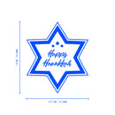 Vinyl Wall Art Decal - Happy Hanukkah Star - - Grateful Inspirational Holiday Season African Culture Quote Sticker For Home Entry Door Dining Room Living Room Decor 4