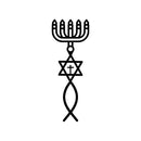 Vinyl Wall Art Decal - Hanukkah Symbols - 25" x 9" - Grateful Inspirational Holiday Season Judaism Faith Quote Sticker For Home Entry Door Dining Room Living Room Decor 1