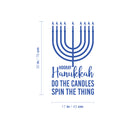 Vinyl Wall Art Decal - Hooray Hanukkah Do The Candles Spin The Thing - 30" x 17" - Grateful Inspirational Quote Sticker For Home Entry Door Dining Room Living Room Decor 4